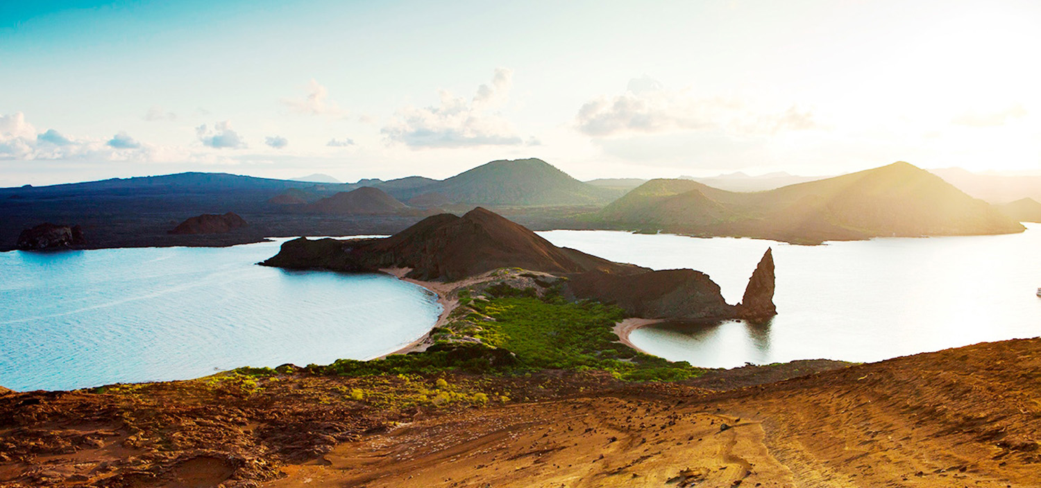 Galapagos Islands Yacht Charter sea views and land outcrop